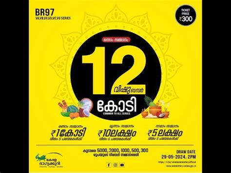 Kerala Lottery Results 29.05.2024 Vishu Bumper (BR.